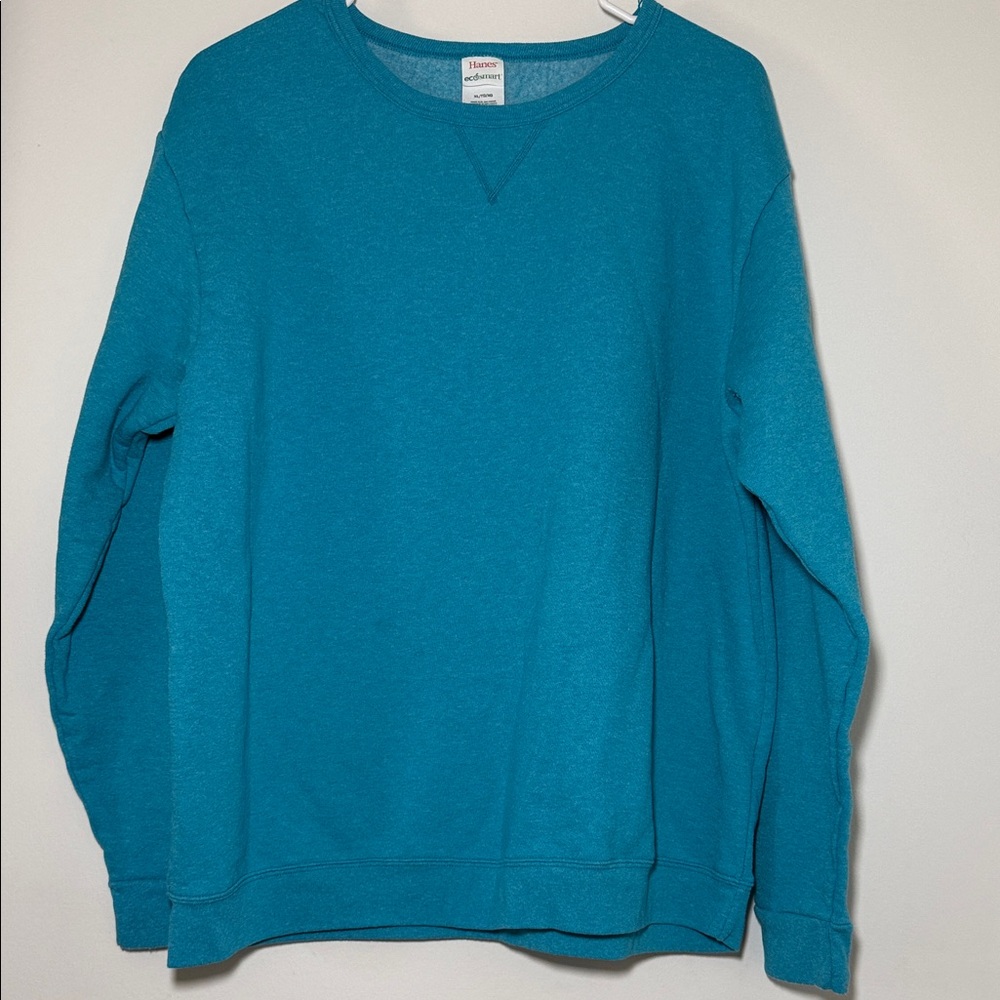 Hanes EcoSmart Blue Unisex Sweatshirt‎ Size XL